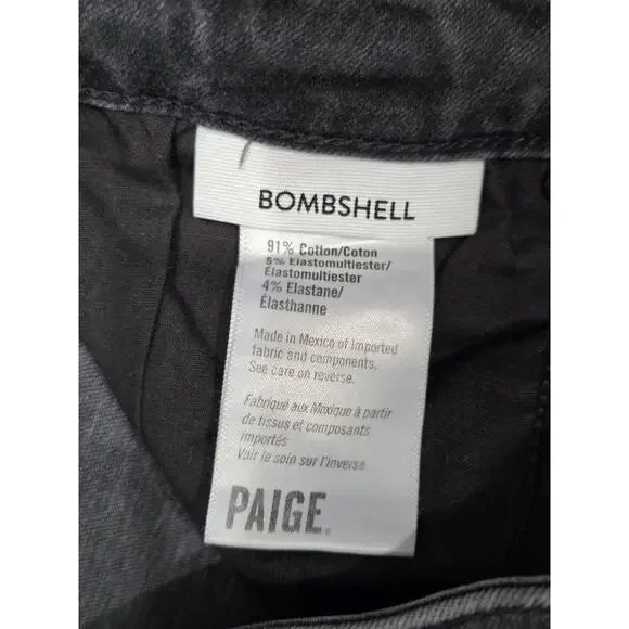 Paige Denim Bombshell Skinny Jeans High Rise Size 29 Dark Gray A003808 - Picture 6 of 9